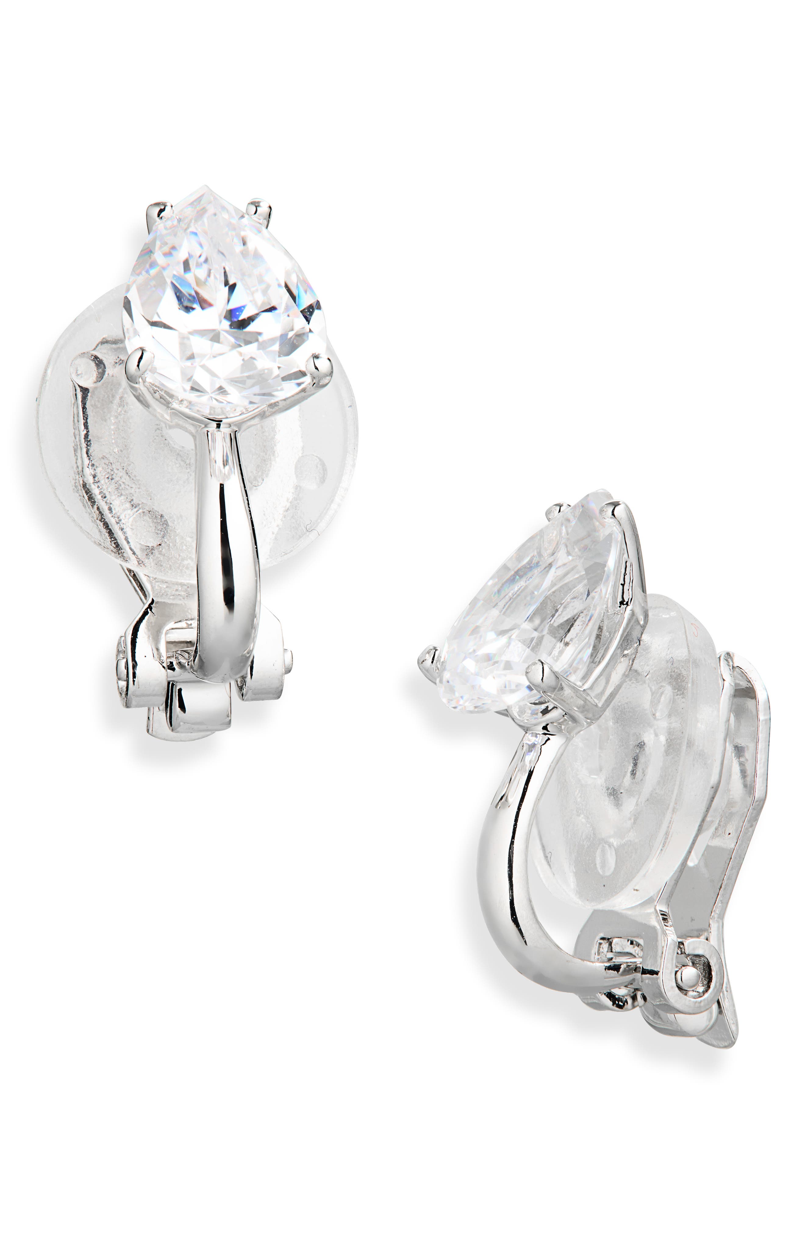 Modern Love Cubic Zirconia Clip-On Earrings