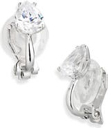 Nadri Modern Love Cubic Zirconia Clip-On Earrings