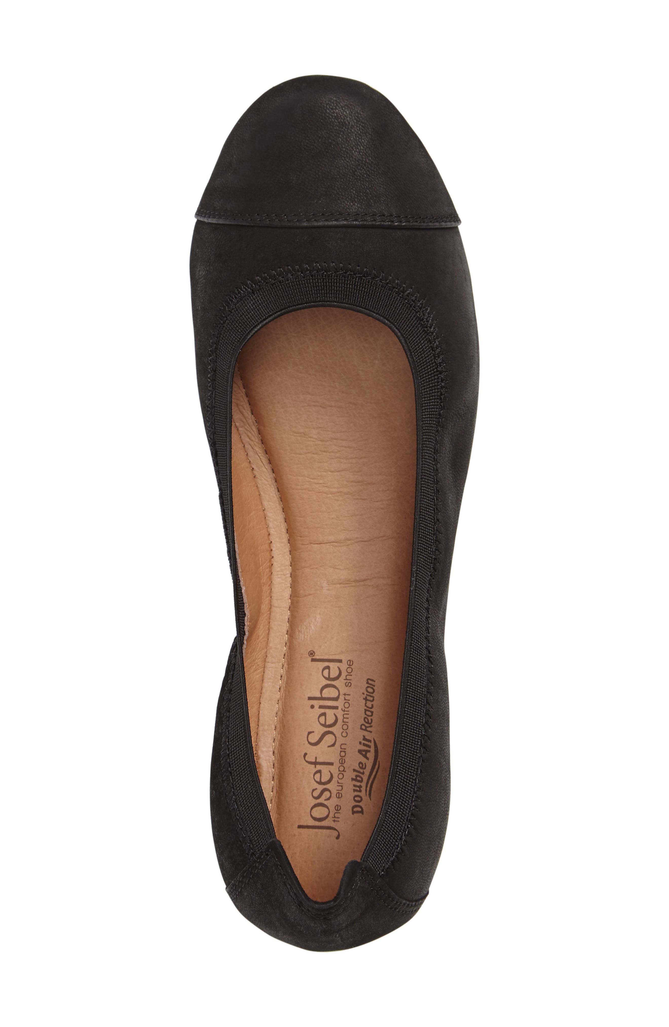 Pippa 07 Flat, Alternate, color, BLACK OIL LEATHER