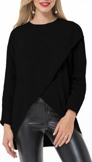 Accouchée Let Loose Crossover Long Sleeve Maternity/Nursing Knit Top