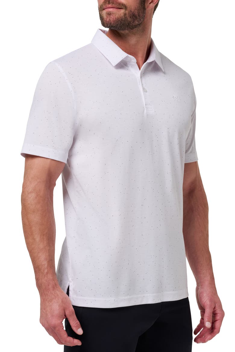 Special Trip Ditsy Cotton Blend Polo, Alternate, color, WHITE