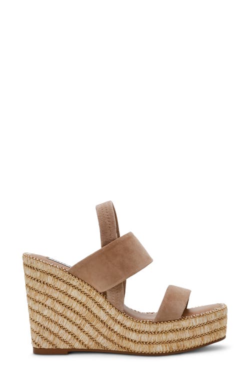 Steve Madden Contessa Espadrille Platform Wedge Sandal In Sand Suede