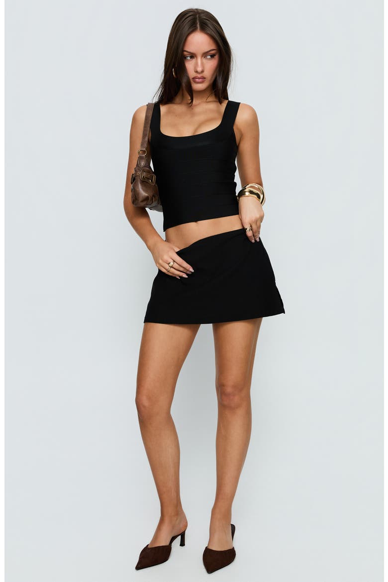 Jourdan Bandage Crop Tank, Alternate, color, BLACK