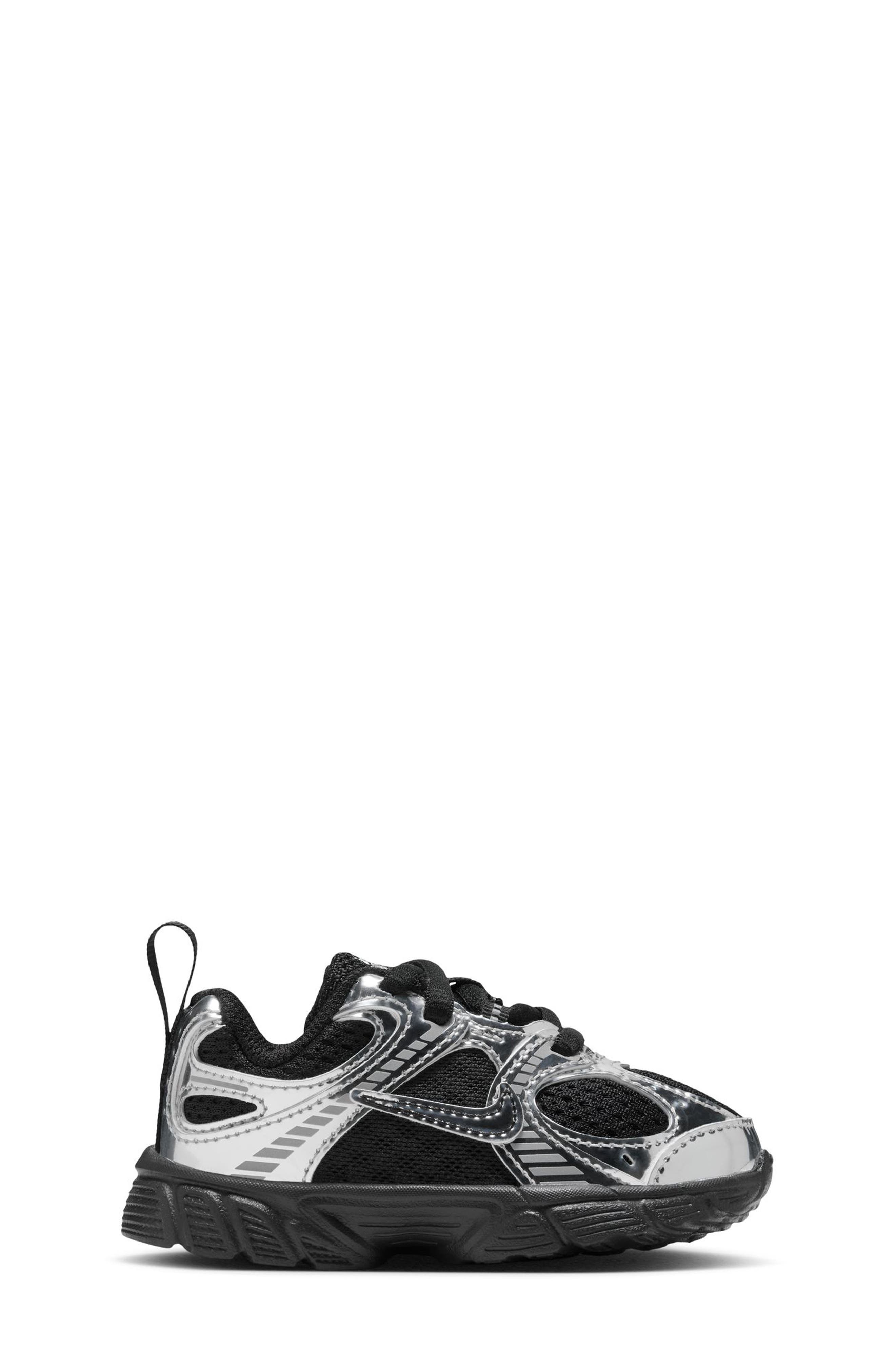 Kids' V5 RNR Shine Sneaker, Alternate, color, BLACK/ METALLIC SILVER