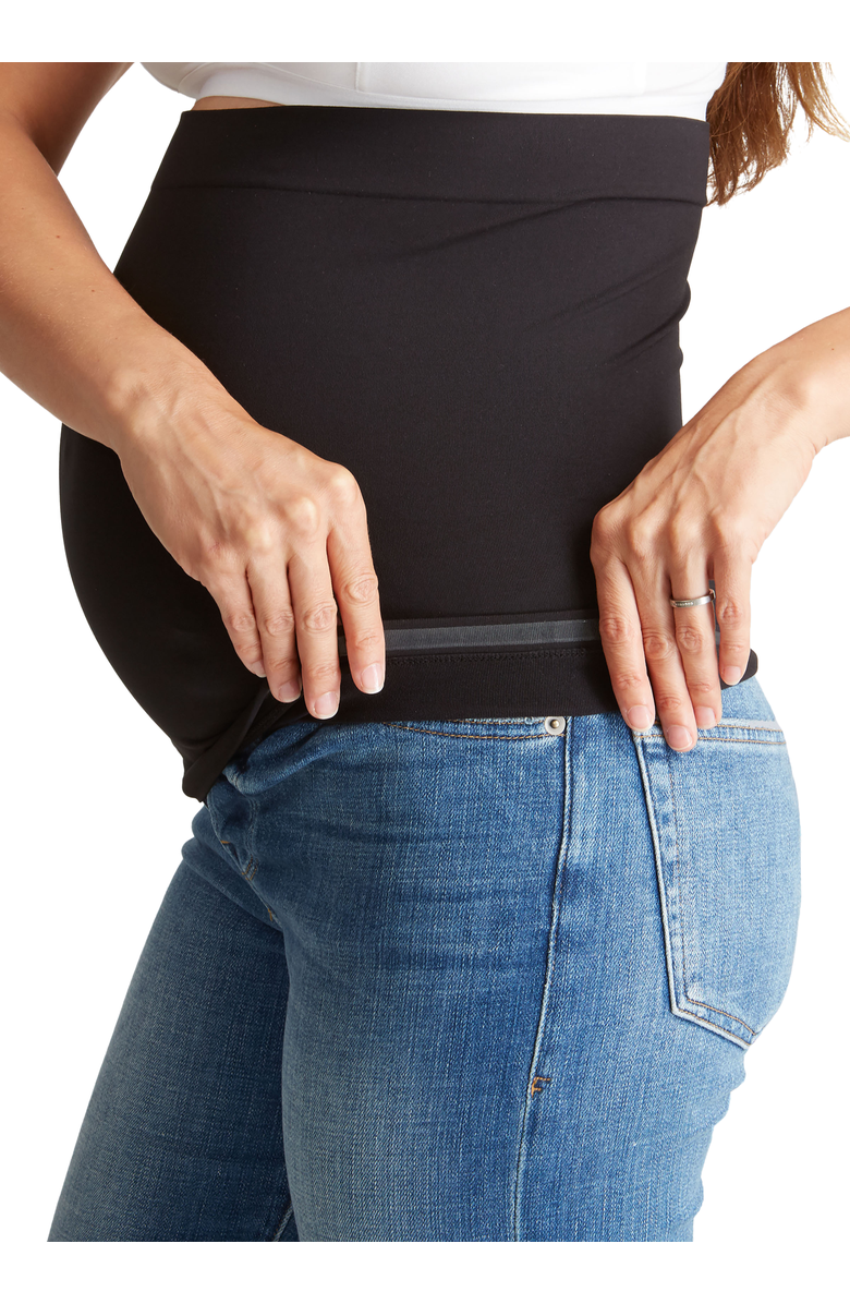 Ingrid & Isabel 2-Pack Everyday Maternity Bellaband, Alternate, color, Black/Black