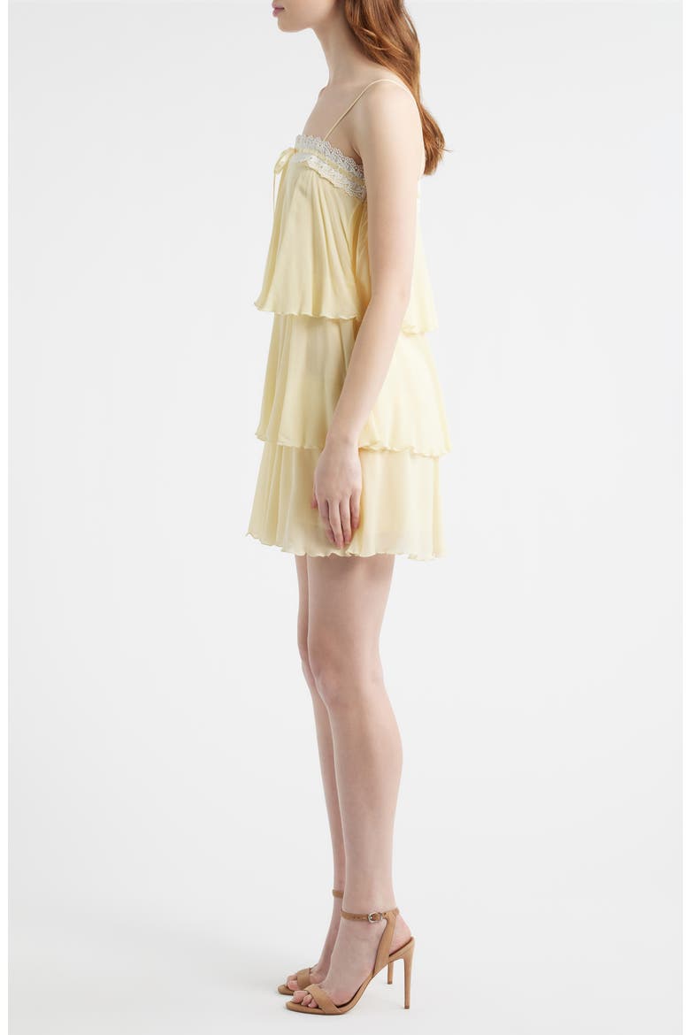 Cedra Layered Ruffle Dress, Alternate, color, BUTTER LEMON
