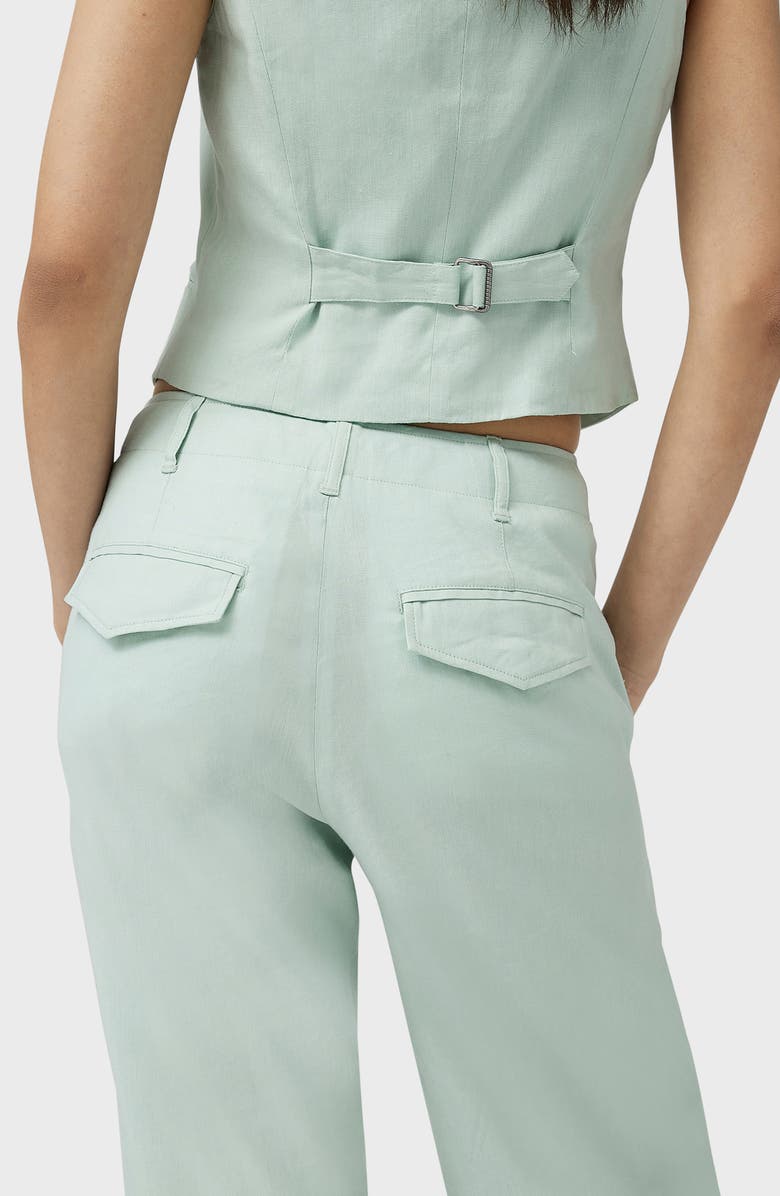 rag & bone Dylan Crop Linen Blend Trousers, Alternate, color, 