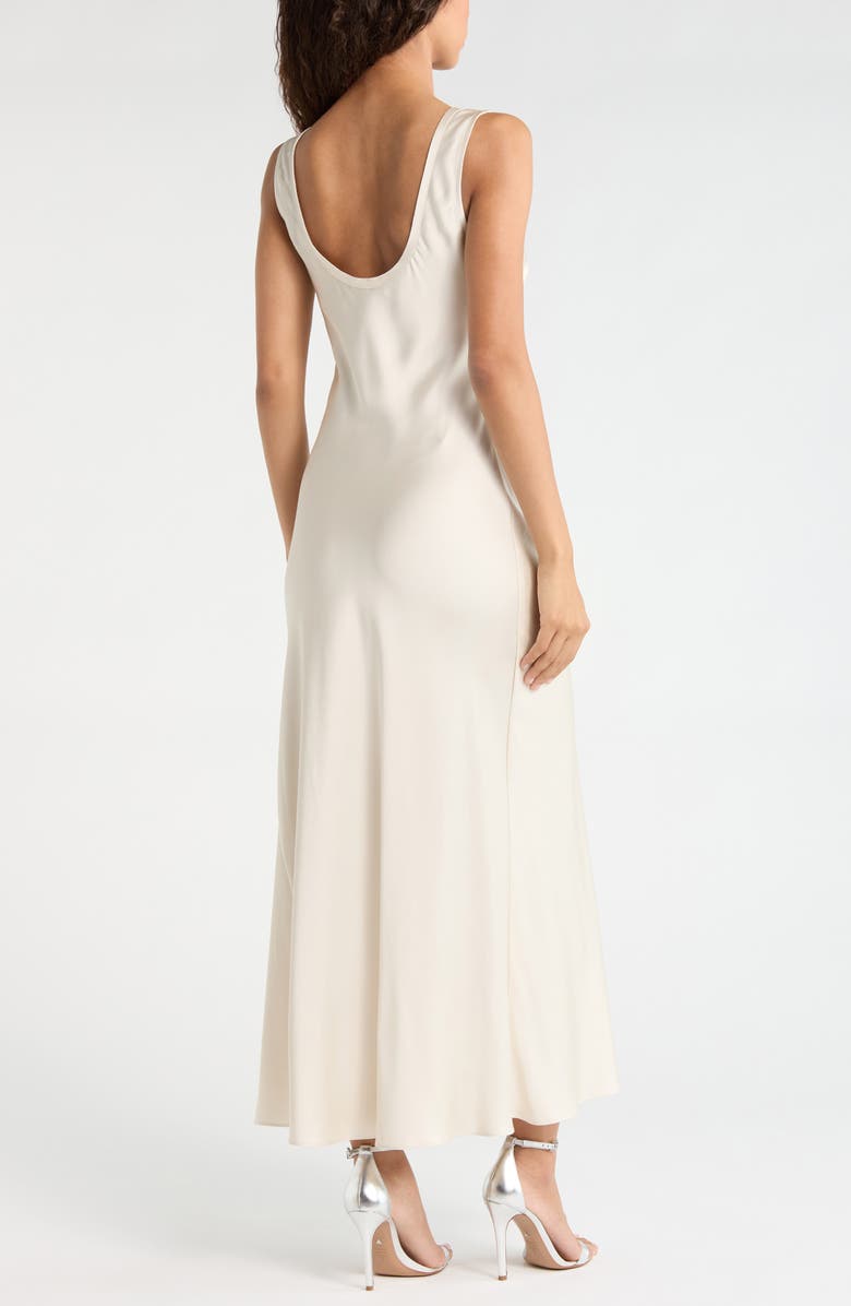 Ever New Coco Bias Cut Satin Tank Dress, Alternate, color, Oyster