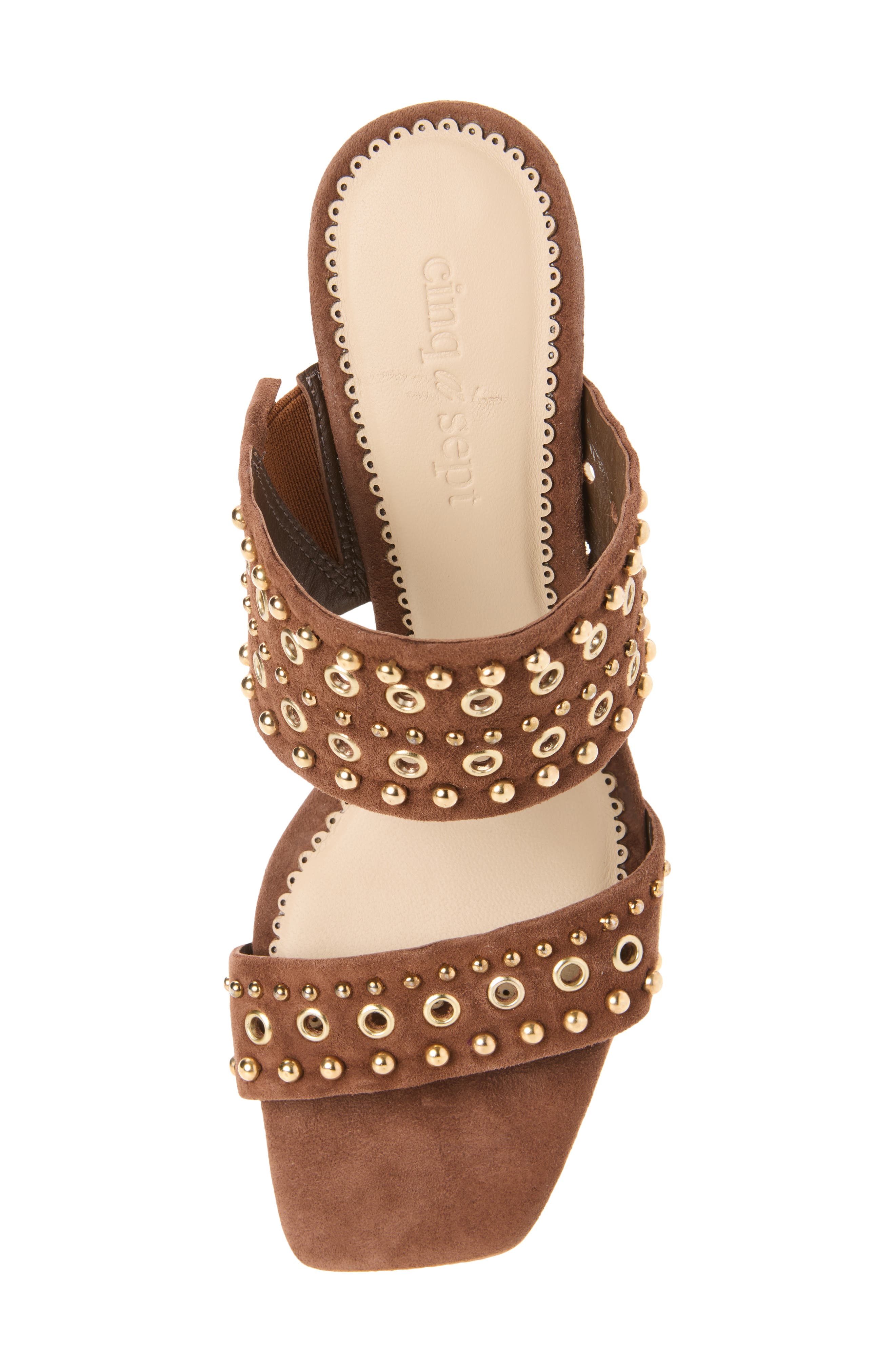 Sutton Mixed Hardware Sandal, Alternate, color, DARK SEPIA