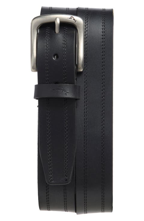 Double Stitch Leather Belt