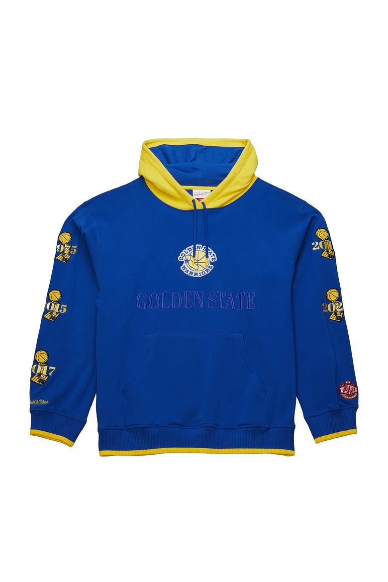 Men's Mitchell & Ness  Royal Golden State Warriors Hardwood Classics Team OG 3.0 Pullover Hoodie, Alternate, color, Royal