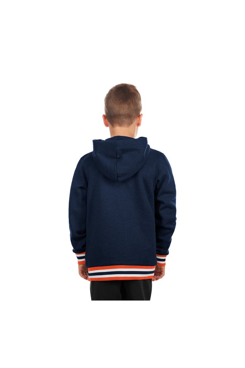 Youth New Era Navy Detroit Tigers Knit Trim Pullover Hoodie, Alternate, color, Navy