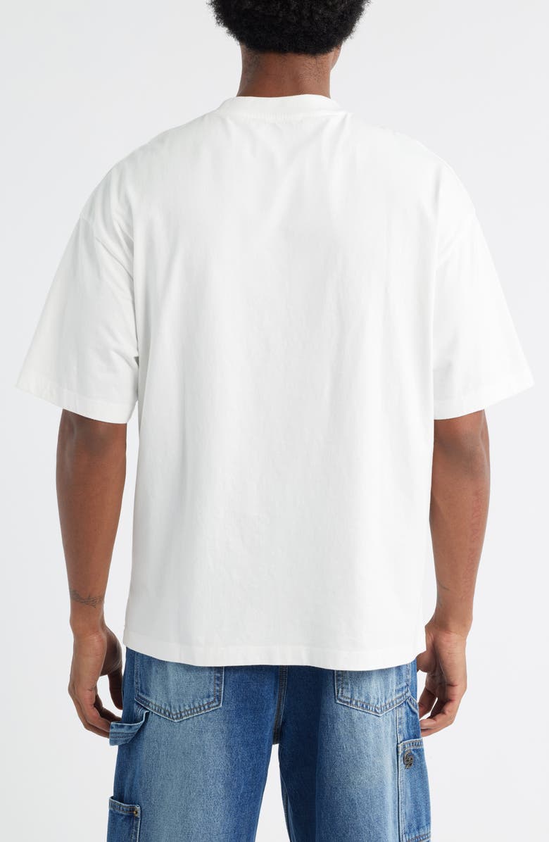 CRIMINAL DAMAGE Spray Logo Cotton T-Shirt, Alternate, color, Off White