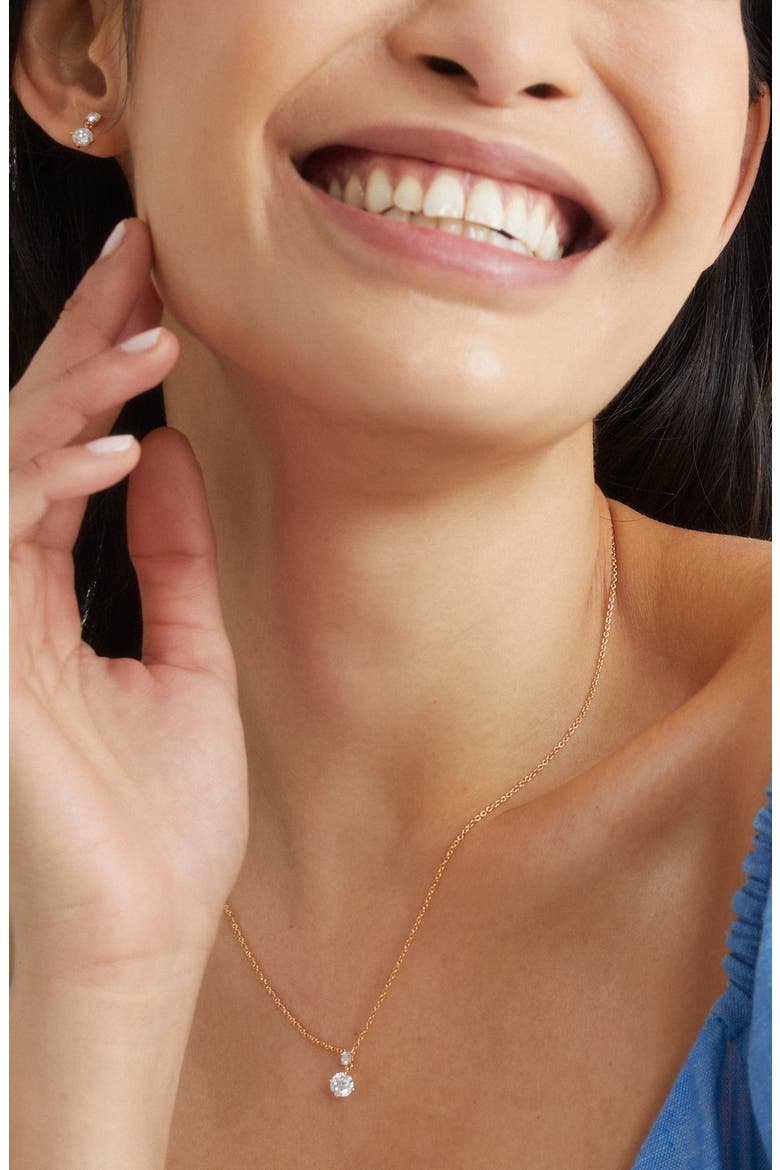 Stud Earrings & Pendant Necklace Set, Alternate, color, GOLD