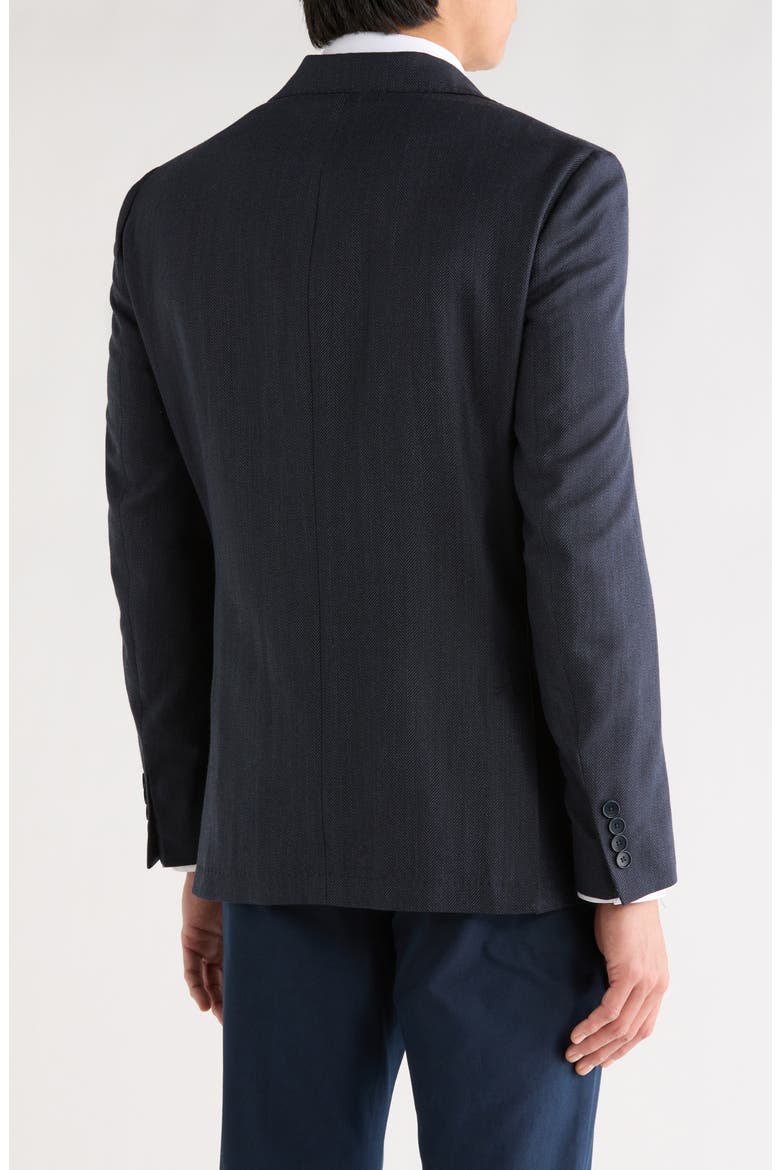 Two Button Chevron Suit Jacket, Alternate, color, BLUE