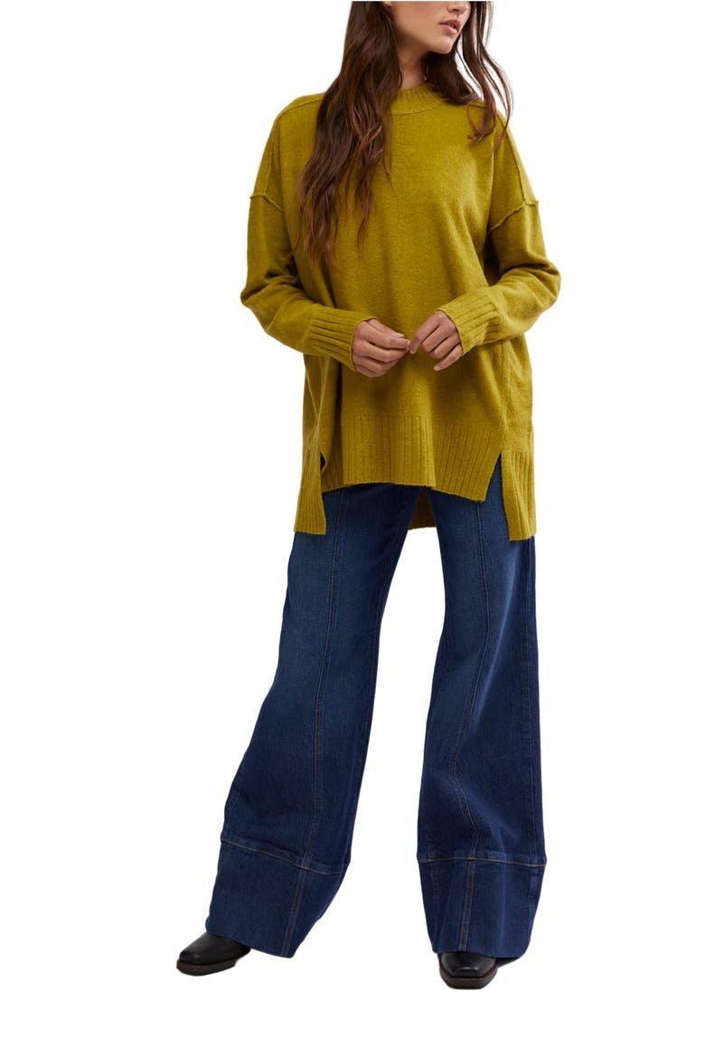 Phoebe High-Low Tunic Sweater, Alternate, color, AVOCADO OIL