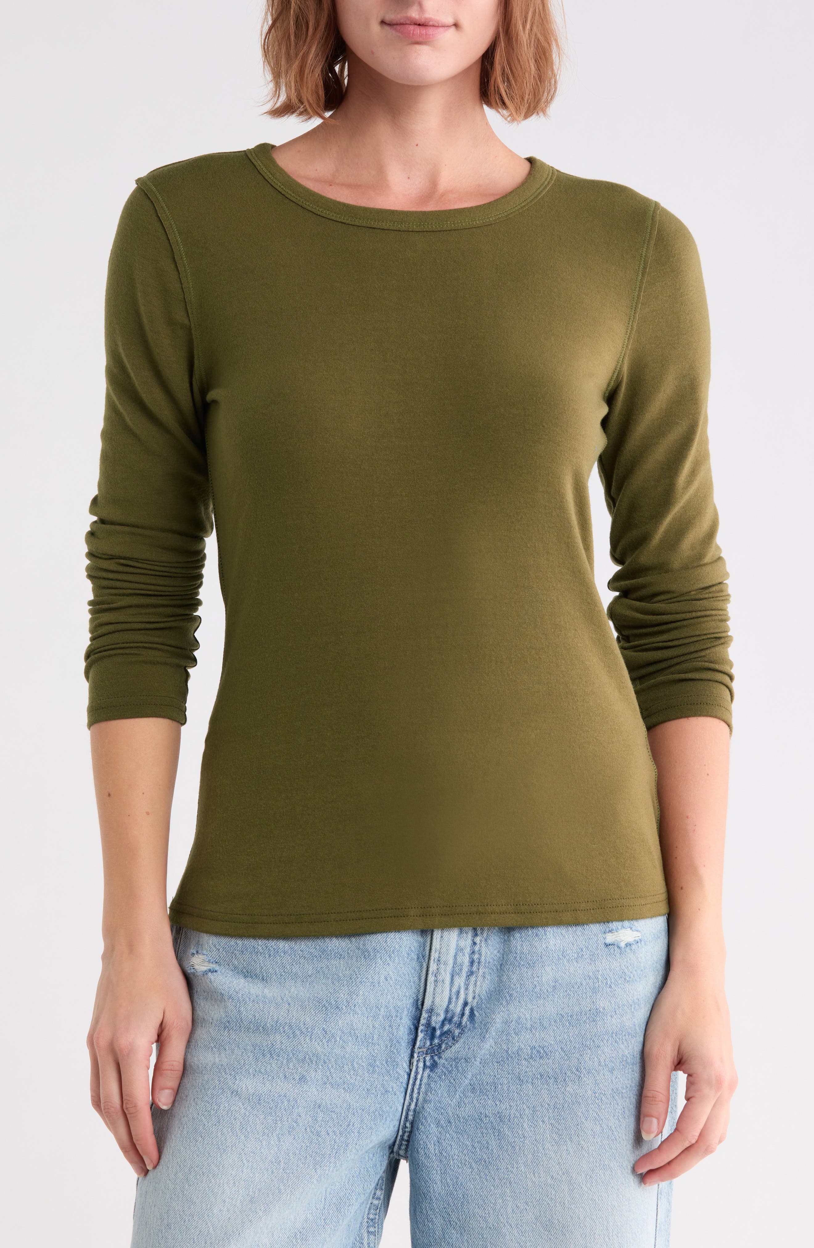 Exposed Seam Long Sleeve T-Shirt