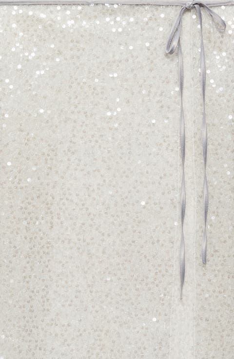 Sequin Beach Wrap Skirt