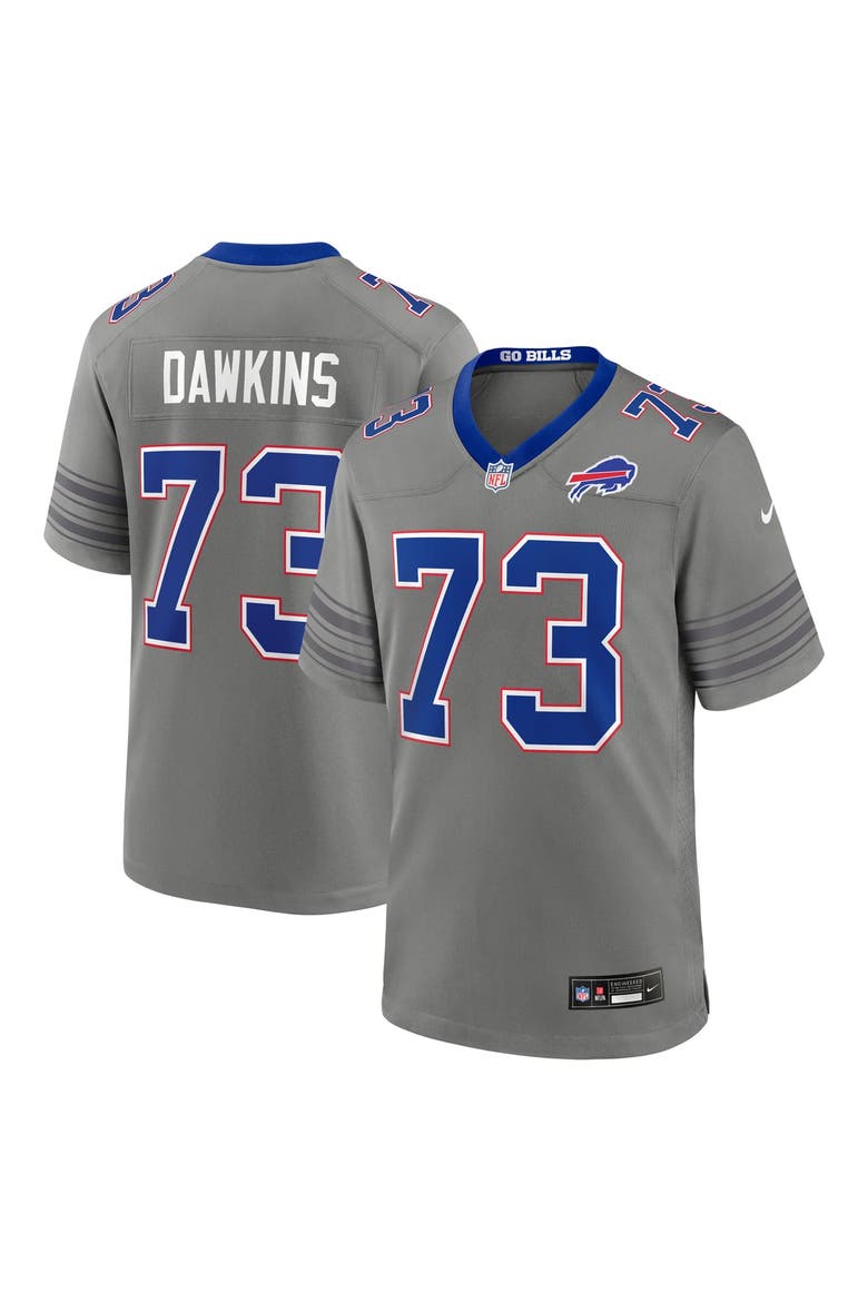 Men's Nike Dion Dawkins Gray Buffalo Bills Nickel City Game Jersey, Main, color, Gray