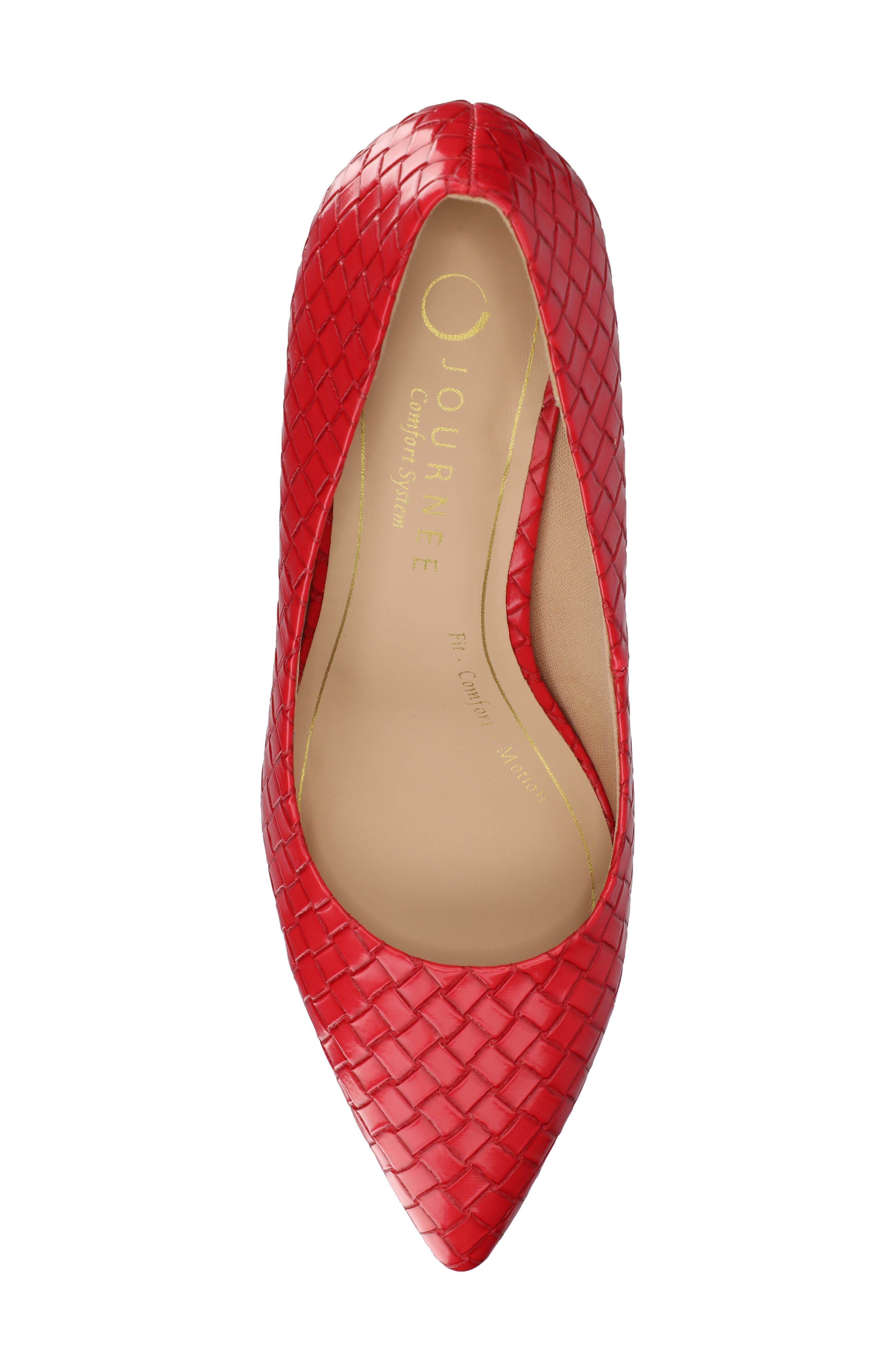 Scylee Pump, Alternate, color, RED WOVEN