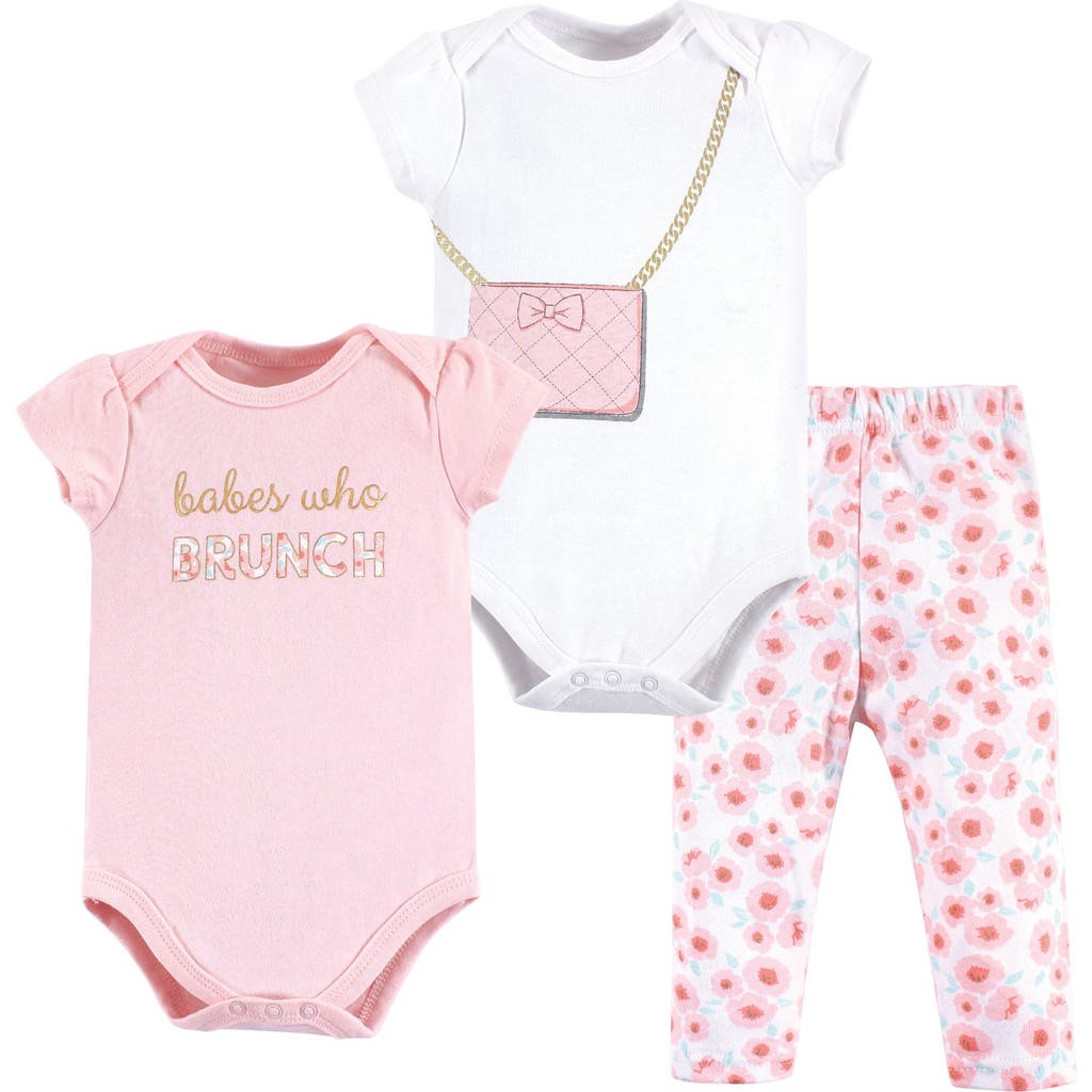 Little Treasure Babies' Soft Cotton Two-piece Outfit Bodysuit & Pants