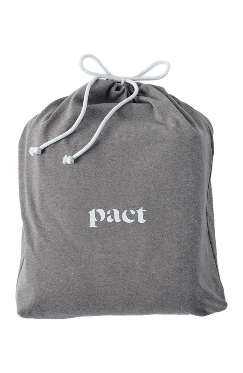 Pact Organic Cotton Organic Favorite Tee Jersey Sheet Set, Alternate, color, Medium Grey Heather