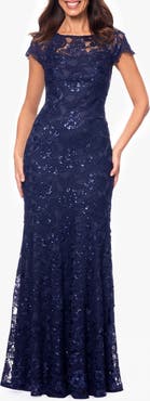 Xscape Evenings Sequin Lace Overlay Gown