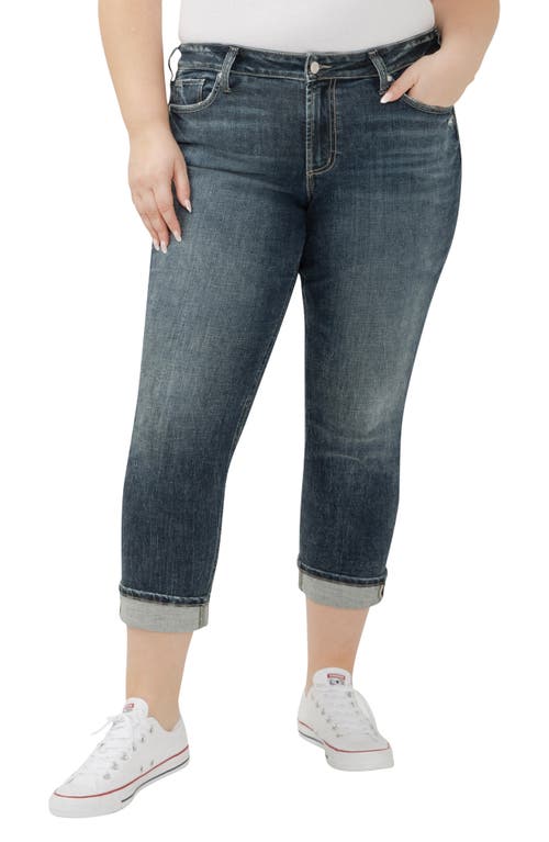 Silver Jeans Co. Plus Size Suki Mid Rise Curvy Fit Capri Jeans