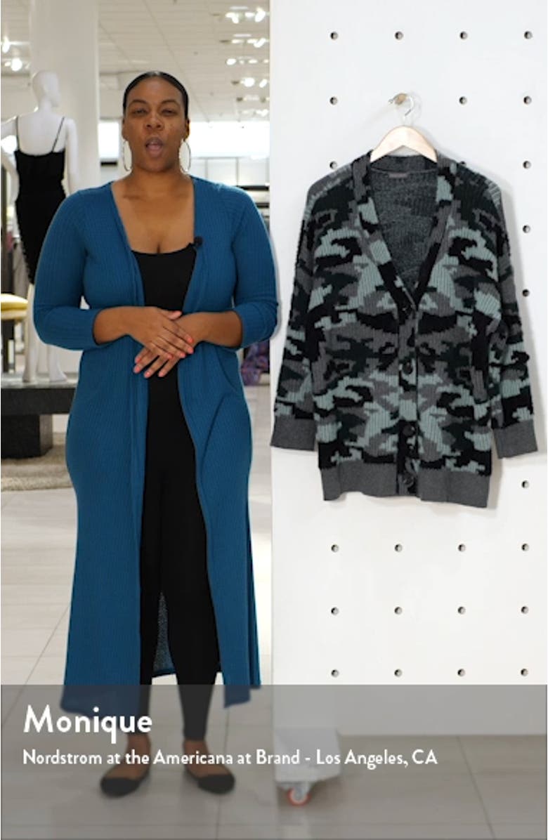 Camo Button-Up Cardigan, sales video thumbnail