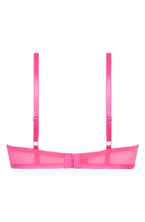 Hunkemoller Hunkemöller Harmony Mesh & Lace Underwire Bra In Sangria Sunset