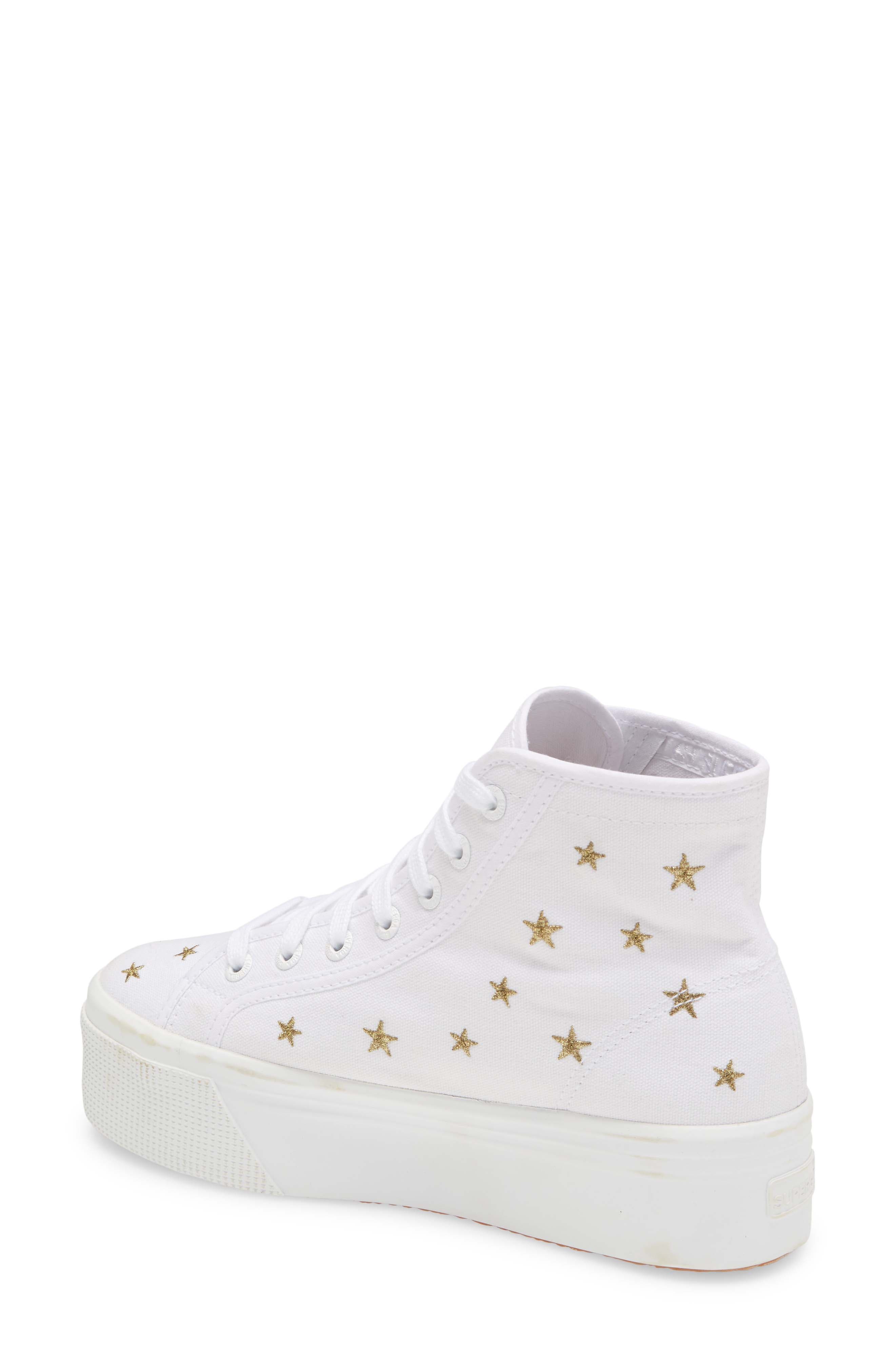 Superga 2705 Embroidered Platform High Top Sneaker, Alternate, color, 
