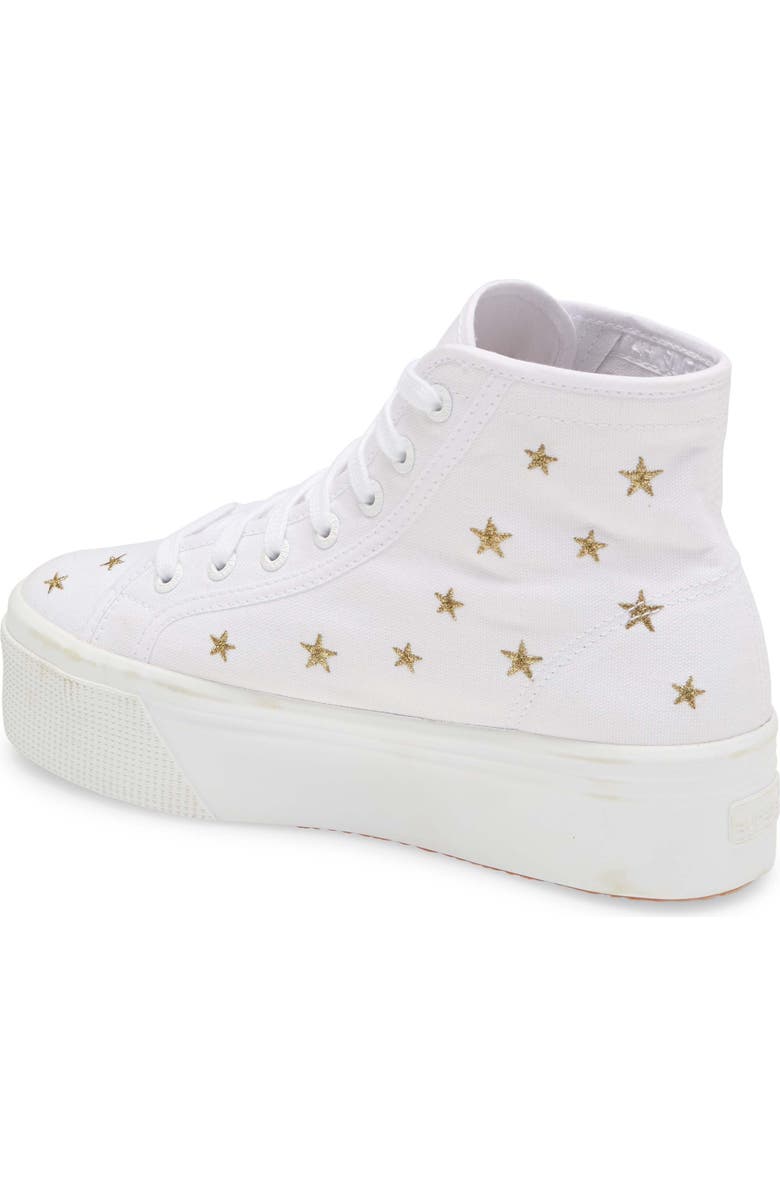Superga 2705 Embroidered Platform High Top Sneaker, Alternate, color,