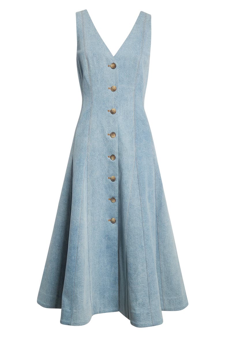 Lou A-Line Denim Dress, Alternate, color, BLUE MIRAGE