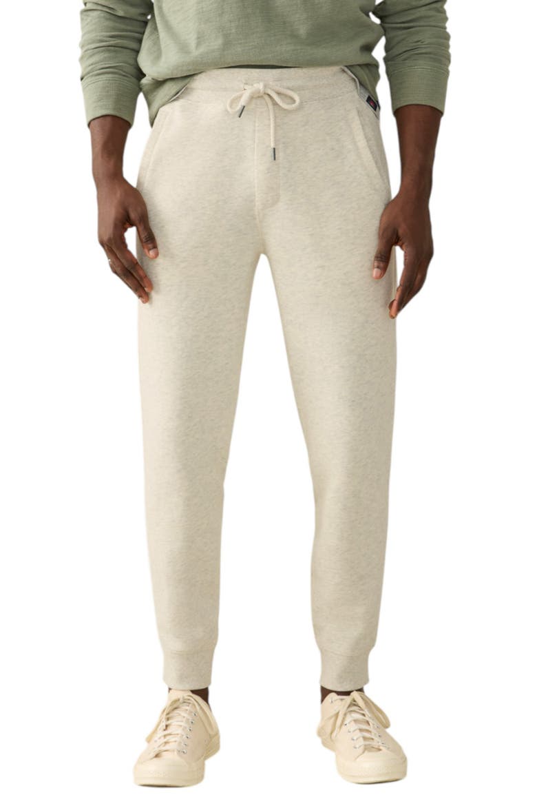 High Standard Organic Pima Cotton Blend Fleece Joggers, Main, color, ANTIQUE IVORY HEATHER