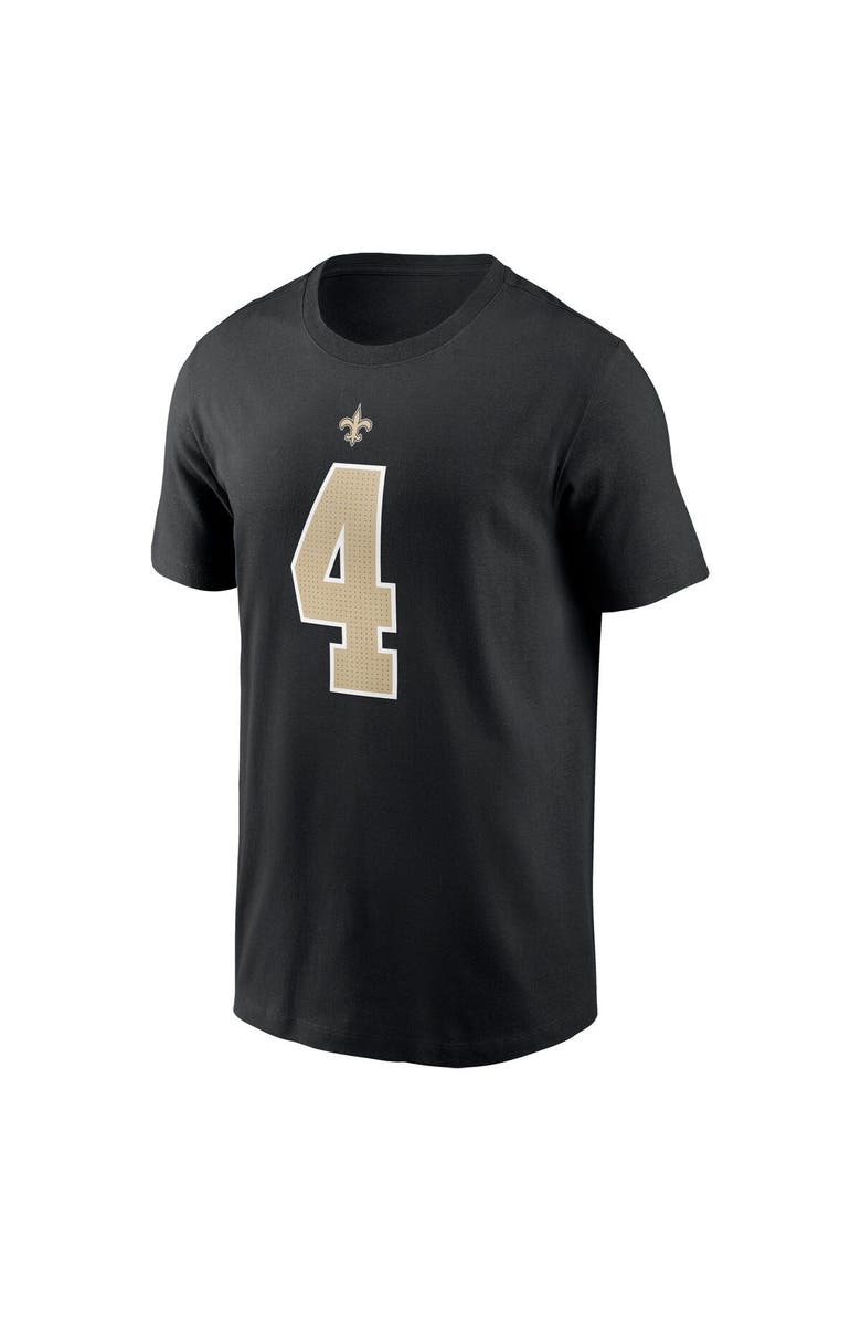 Nike Men's Nike Derek Carr Black New Orleans Saints Player Name & Number T-Shirt, Alternate, color,
