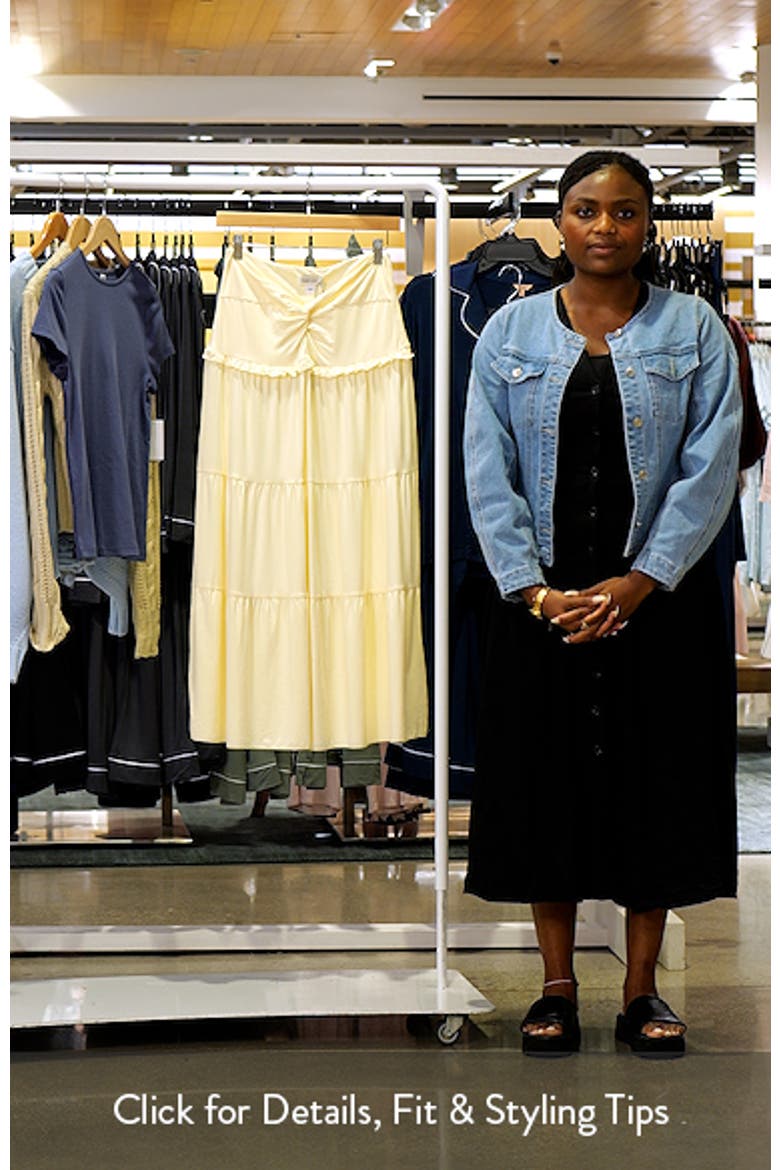 Katya Knot Low Rise Tiered Maxi Skirt video