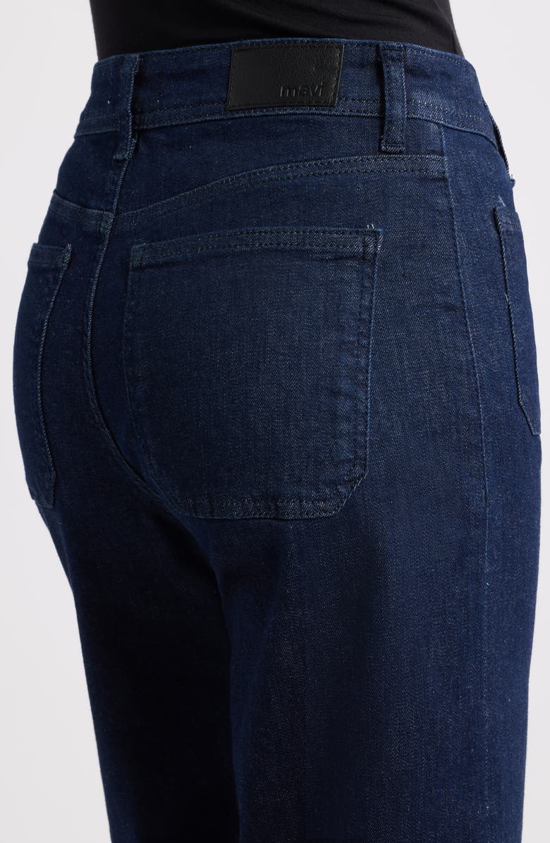 Mavi Jeans Paloma Marine Patch Pocket High Waist Wide Leg Jeans, Alternate, color, Rinse Flex Blue