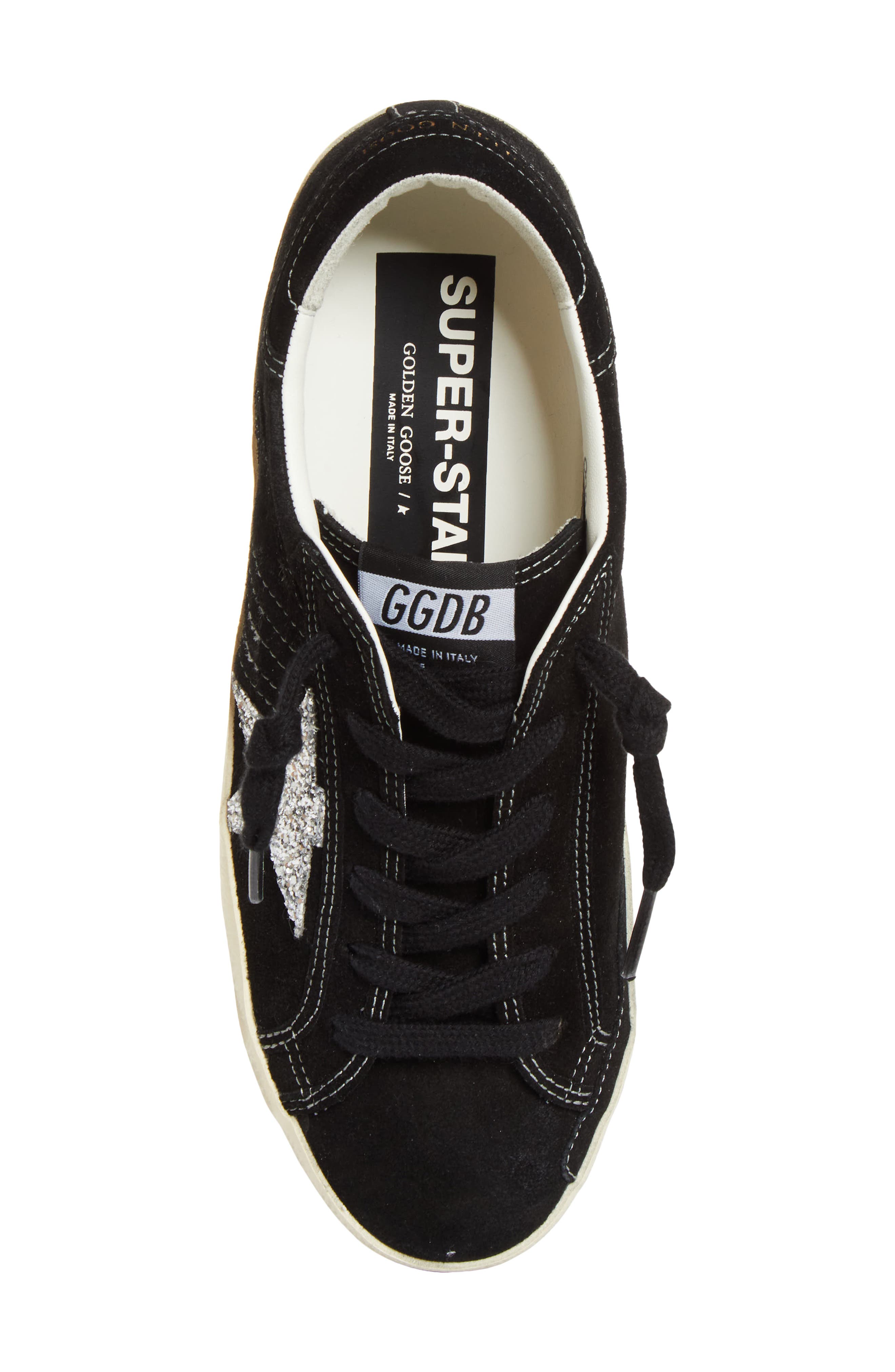 Golden Goose Super-Star Low Top Sneaker, Alternate, color, Black/ Silver