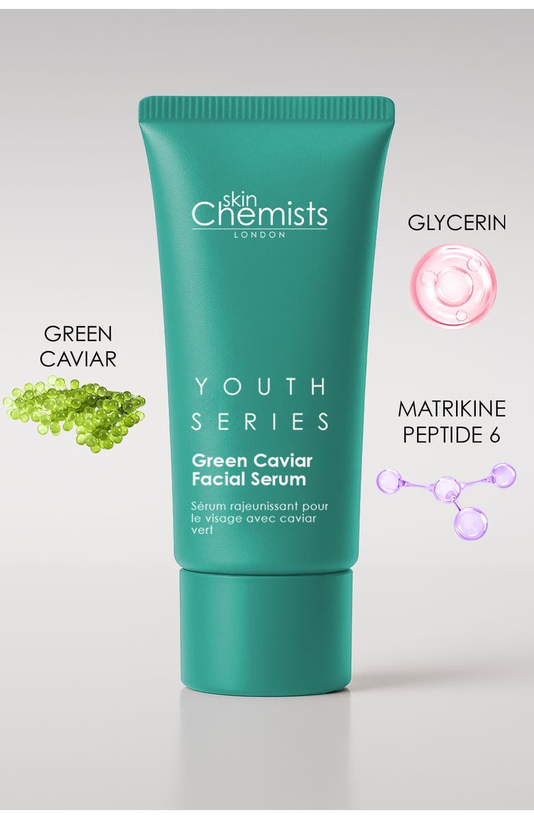 SKINCHEMISTS Youth Series Green Caviar Facial Serum 30ml, Alternate, color, White