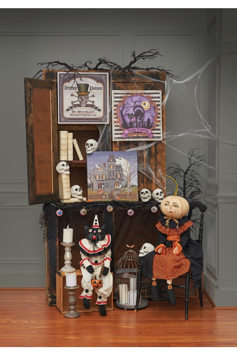 Amala Pumpkin Halloween Joe Spencer Gathered Traditions Figurine 45", Alternate, color, Black