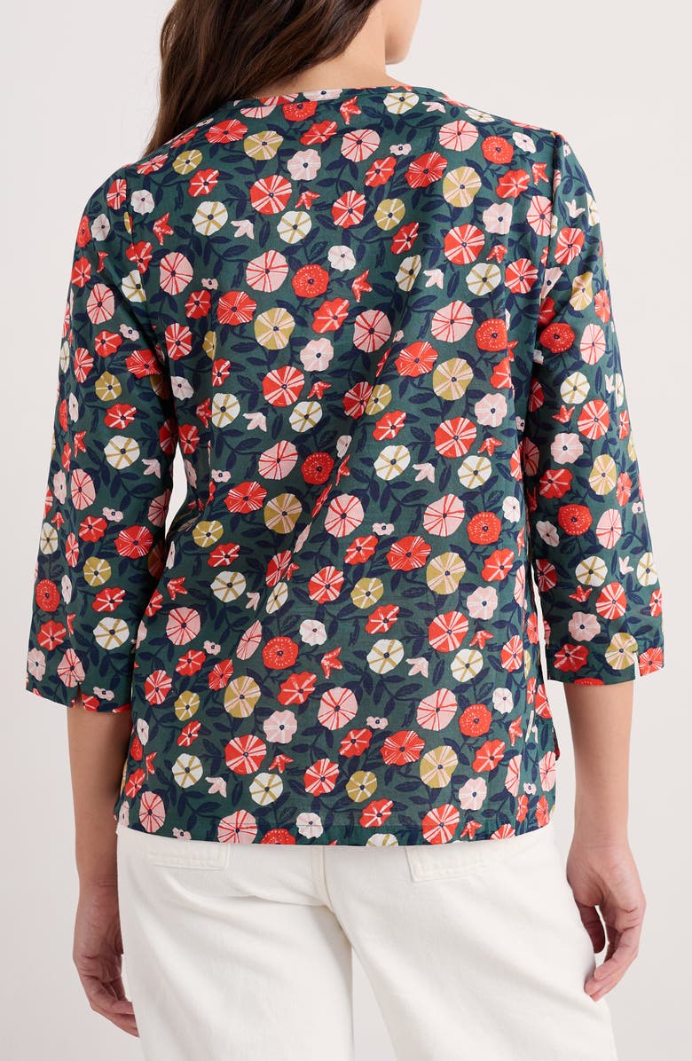 Seasalt Cornwall Watercolour Sketch Floral Print Woven Shirt, Alternate, color, Winding Petunias Grove