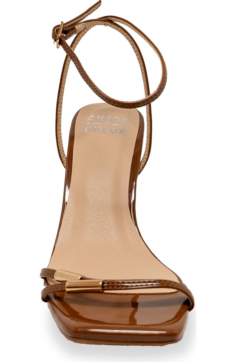 CHASE AND CHLOE Cielle Ankle Strap Sandal, Alternate, color, Tan