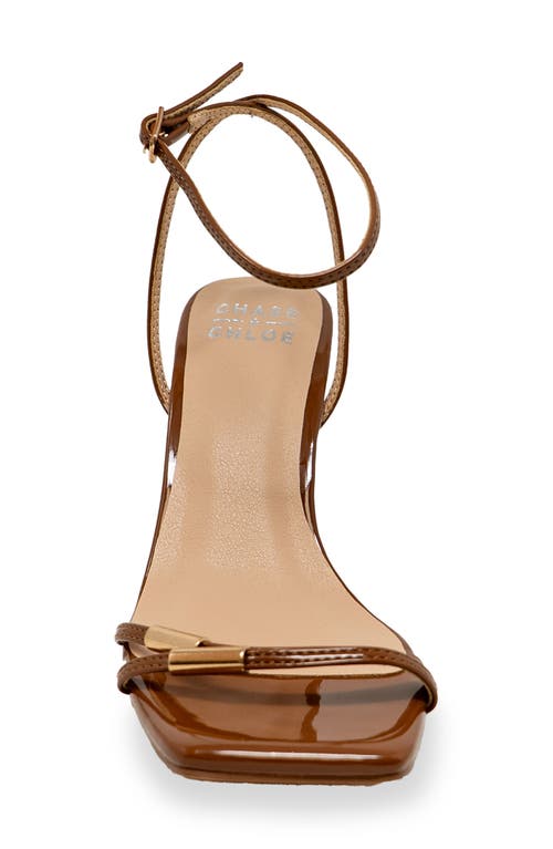 Chase & Chloe Chase And Chloe Cielle Ankle Strap Sandal In Brown