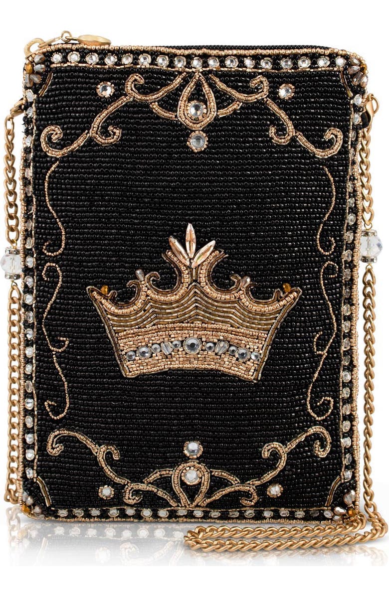 Mary Frances Accessories Royalty Mini Handbag, Main, color, Black