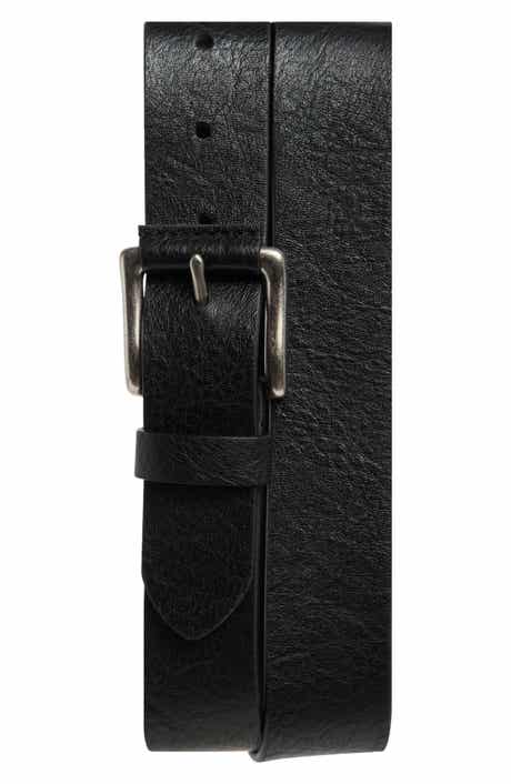 NORDSTROM RACK Roller Buckle Leather Belt
