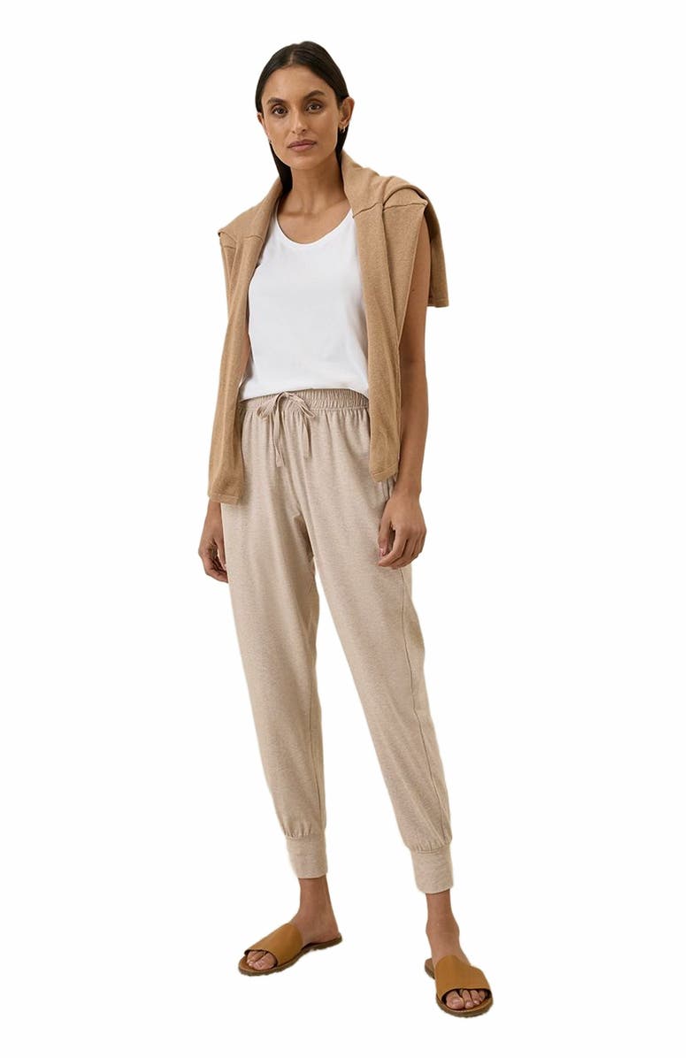 Pact Organic Cotton Luxe Essential Jogger, Main, color, Oat Heather