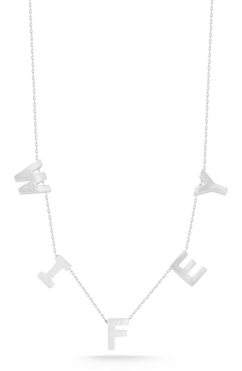 Sterling Silver Wifey Necklace