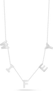 SPHERA MILANO Sterling Silver Wifey Necklace