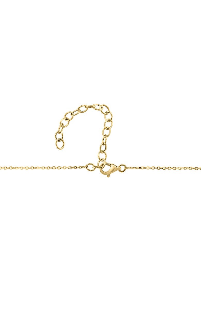 EFFY 14K Yellow Gold Malachite & Diamond Double Heart Necklace, Alternate, color, 