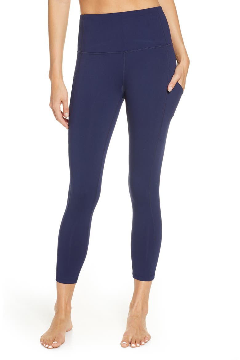 Live In High Waist Pocket 7/8 Leggings, Main, color, NAVY MARITIME